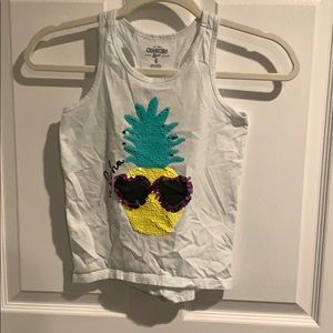 Pineapple theme kids tank top